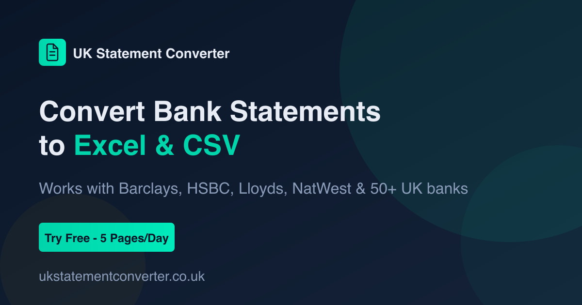 UK Statement Converter